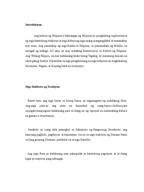 Panimulang Pananaliksik Sa Filipino (Research Paper) .